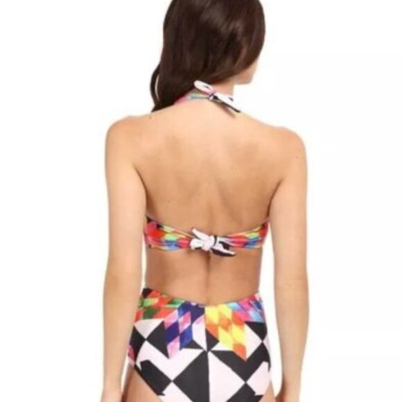 Mara Hoffman Fractals Knot Front One-Piece Swimsuit - L,  NWT - Picture 4 of 12